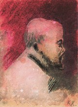 Portrait of the Poet Paul Verlaine (1844-1896), 1896. Artist: Hlavácek, Karel (1874-1898)
