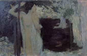 Woman at Black Lake, 1904. Artist: Preisler, Jan (1872-1918)