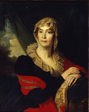 Portrait of Princess Natalia Alexandrovna von Buxhoeveden (1758-1808), née Alexeyeva, 1790s. Artist: Borovikovsky, Vladimir Lukich (1757-1825)