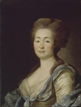 Portrait of Anna Dorothea Louise Schmidt, née Baroness Klossen, c. 1785. Artist: Levitsky, Dmitri Grigorievich (1735-1822)