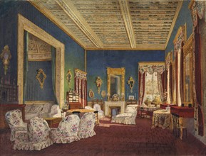 Interior in the Talyzin's Manor House Denezhnikovo. Artist: Anonymous