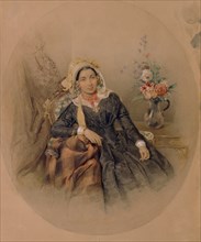 Portrait of Baroness Iuliania Ivanovna Klodt von Jürgensburg, 1845. Artist: Sokolov, Pyotr Fyodorovich (1791-1848)