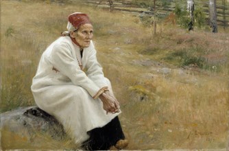 Larin Paraske, 1893. Artist: Edelfelt, Albert Gustaf Aristides (1854-1905)
