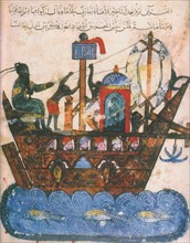 Trading ship. Miniature from al-Hariri's Maqamat, 1237. Artist: Anonymous