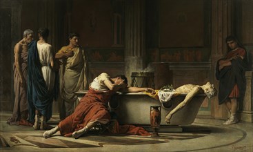 The death of Seneca, 1871. Artist: Domínguez Sánchez, Manuel (1840-1906)