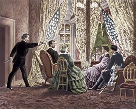 The Assassination of Abraham Lincoln, 1865. Artist: Anonymous