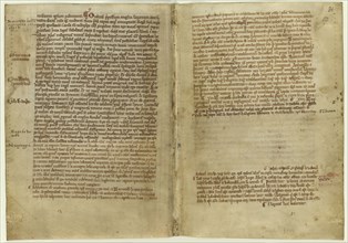 Verse account of Magna Carta in the Chronicle of Melrose Abbey, 1270s. Artist: Historical Document