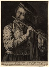 The Flute Player. Artist: Vorsterman, Lucas, the Elder (1595-1675)