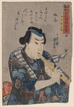Shakuhachi Player. Artist: Kuniyoshi, Utagawa (1797-1861)