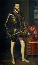 Portrait of Charles V of Spain (1500-1558), 1605. Artist: Pantoja de la Cruz, Juán (1553-1608)