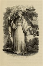 Arch-Druid in his full Judicial Costume (From the book Old England: A Pictorial Museum), 1845. Artist: Anonymous