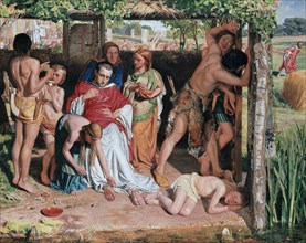 A Converted British Family Sheltering a Christian Missionary from the Persecution of the Druids, 185 Artist: Hunt, William Holman (1827-1910)