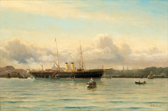 Imperial Yacht Polestar in Copenhagen Harbour. Artist: Lübbers, Holger Peter Svane (1850-1931)