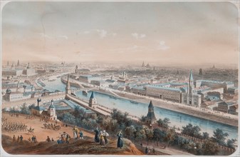 Panoramic view of Moscow, 1820s. Artist: Deroy, Isidore Laurent (1793-1886)