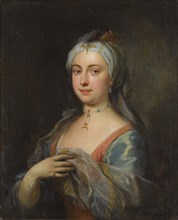 Portrait of Lady Mary Wortley Montagu (1689-1762). Artist: Highmore, Joseph (1692-1780)