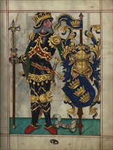 King Arthur (From Livro do Ameiro-Mor), 1509. Artist: Anonymous