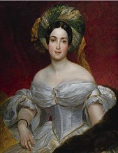 Portrait of Baroness Aurora Charlotta Demidova, née Stjernvall (1808-1902), 1837. Artist: Briullov, Karl Pavlovich (1799-1852)