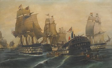 The Battle of Trafalgar. Artist: Volanakis, Constantinos (1837-1907)