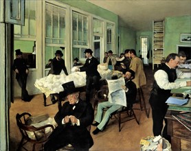 A Cotton Office in New Orleans (Le Bureau de coton à La Nouvelle-Orléans), 1873. Artist: Degas, Edgar (1834-1917)