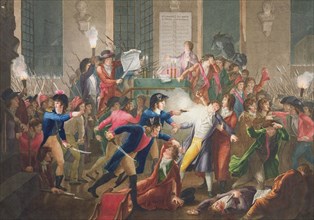 The Arrest of Robespierre on 27 July 1794 (After Fulchran-Jean Harriet), c. 1796. Artist: Tassaert, Jean-Joseph-François (1765-ca. 1835)