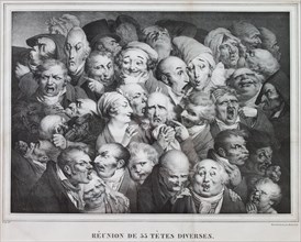 Group of Thirty-Five Heads, 1825. Artist: Boilly, Louis-Léopold (1761-1845)