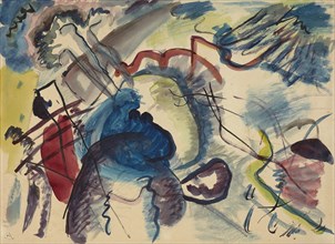 Sketch for Painting with White Border (Entwurf zum Bild mit weissem Rand), 1913. Artist: Kandinsky, Wassily Vasilyevich (1866-1944)
