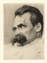 Portrait of Friederich Nietzsche, 1899-1900. Artist: Olde, Hans (1855-1917)