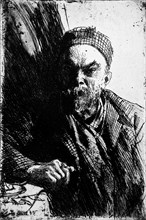 Portrait of the Poet Paul Verlaine (1844-1896), 1895. Artist: Zorn, Anders Leonard (1860-1920)