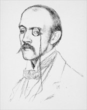 Portrait of Henri de Régnier, c. 1898. Artist: Rysselberghe, Théo van (1862-1926)