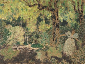 Misia in the Woods, 1897-1899. Artist: Vuillard, Édouard (1868-1940)