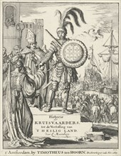Knight with the coat of arms of Jerusalem (From: Historie der kruisvaarders, tot de verlossing van't Artist: Ten Hoorn, Timotheus (1644-1715)