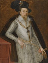 Portrait of King James I of England (1566-1625), Early 17th century. Artist: De Critz (Decritz), John, the Elder (1551/2-1642)