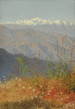 Sunset in the Himalayas, 1879. Artist: Vereshchagin, Vasili Vasilyevich (1842-1904)
