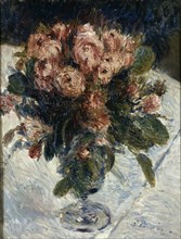 Moss Roses, c. 1890. Artist: Renoir, Pierre Auguste (1841-1919)