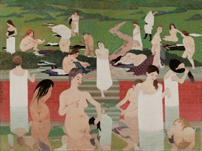 The Bath: Summer Evening (Le bain au soir d'été), 1892-1893. Artist: Vallotton, Felix Edouard (1865-1925)
