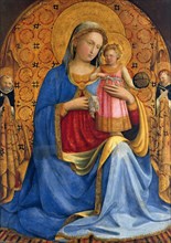 Madonna and Child with Saints Dominic and Peter Martyr (Madonna dell' Umilitá), ca. 1433. Artist: Angelico, Fra Giovanni, da Fiesole (ca. 1400-1455)