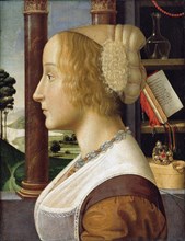 Profile Portrait of a Young Woman. Artist: Ghirlandaio, Davide (1452-1525)