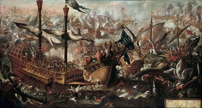 The Battle of Lepanto, 17th century. Artist: Anonymous