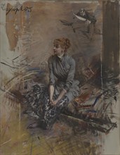 Portrait of the actress Gabrielle Réjane (1856-1920). Artist: Boldini, Giovanni (1842-1931)