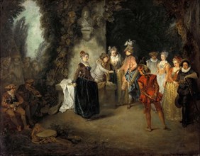 The French Comedy, after 1716. Artist: Watteau, Jean Antoine (1684-1721)