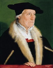 Portrait of the cosmographer Sebastian Münster (1489-1552), c. 1550. Artist: Amberger, Christoph (ca. 1500-1562)