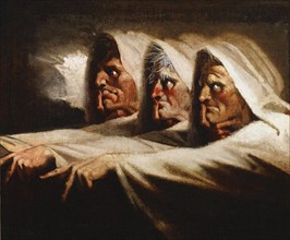 The Weird Sisters (The Three Witches), ca 1782. Artist: Füssli (Fuseli), Johann Heinrich (1741-1825)