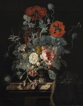 Floral still life, 1665. Artist: Fromantiou, Henri de (c. 1633/34-after 1693)