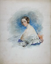Portrait of Princess Maria Ivanovna Kochubey, née Baryatinskaya (1818-1843), 1846. Artist: Sadovnikov, Vasily Semyonovich (1800-1879)
