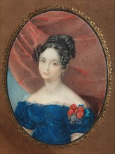 Portrait of Maria Jakovlevna Naryshkina (1789-1854), née Lobanova-Rostovskaya, 1840s. Artist: Anonymous