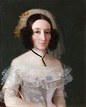 Portrait of Yelizaveta Alexeyevna Benkendorf, née Janova, 1845. Artist: Tulov, Fyodor Andreevich (1792-1855)