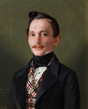 Portrait of Vladimir Ivanovich Benkendorf (1807-1864), 1845. Artist: Tulov, Fyodor Andreevich (1792-1855)