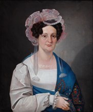 Portrait of Olga Matveevna Golovina, née Dashkova (1798-1840), 1828. Artist: Mylnikov, Nikolai Dmitrievich (1797-1842)
