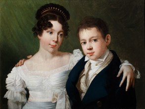 Princess Alexandrine of Prussia (1803-1892) and Prince Albert of Prussia (1809-1872), 1810s. Artist: Anonymous
