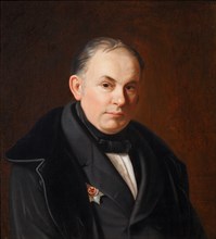 Portrait of the poet Vasily Zhukovsky (1783-1852), 1854. Artist: Igin, Fyodor Ivanovich (1816-1860)